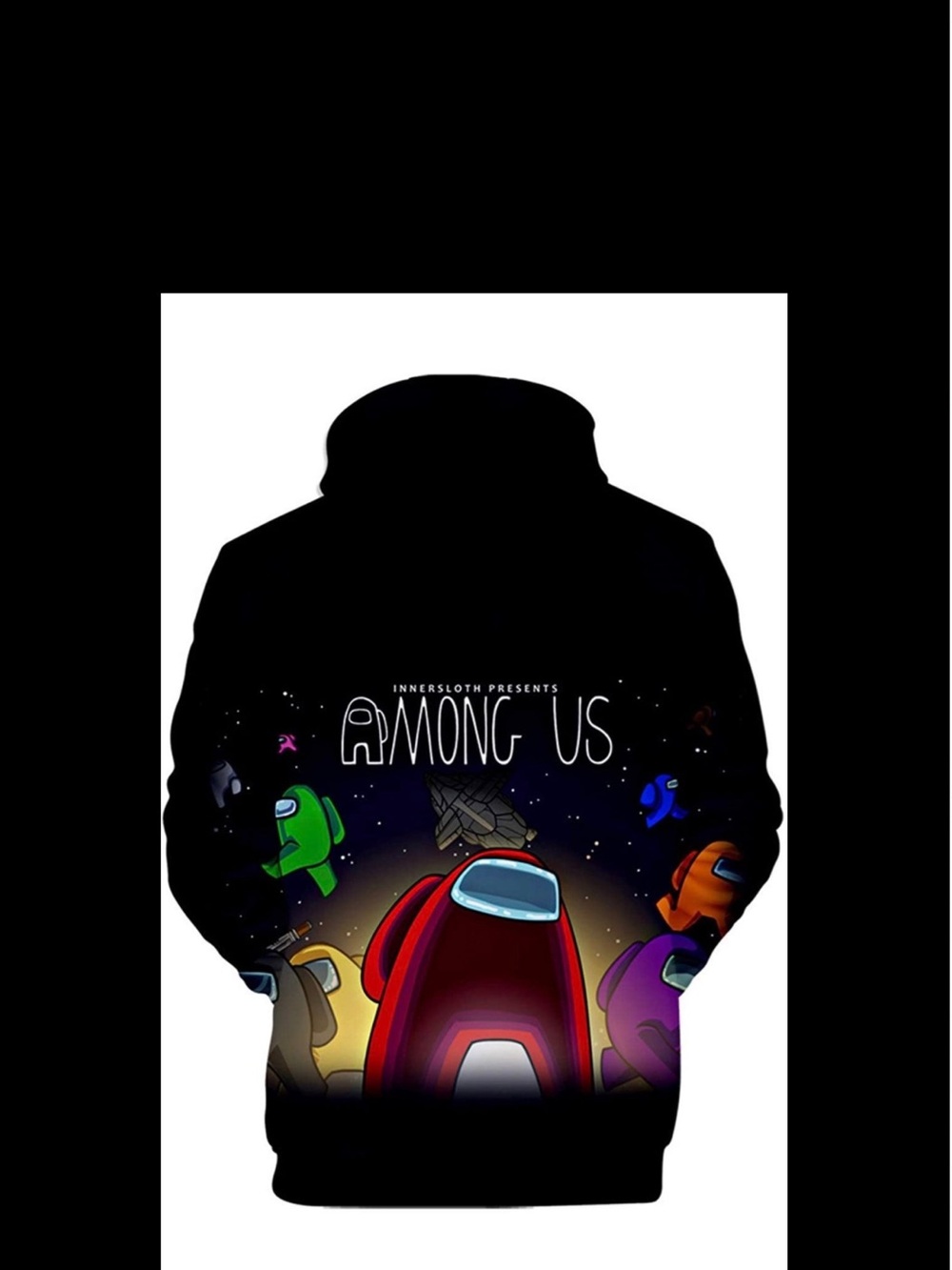 Among Us Kids' Black Graphic Hoodie